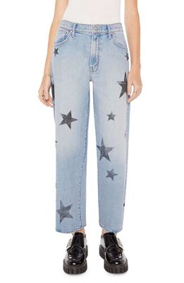 MOTHER The Dodger High Waist Ankle Straight Leg Jeans in Star Crossed