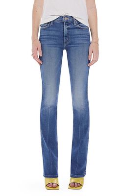 MOTHER The Double Insider Heel Mid Rise Bootcut Jeans in Opposites Attract