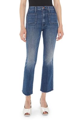 MOTHER The Hustler Patch Pocket High Waist Ankle Flare Jeans in Out For The Evening