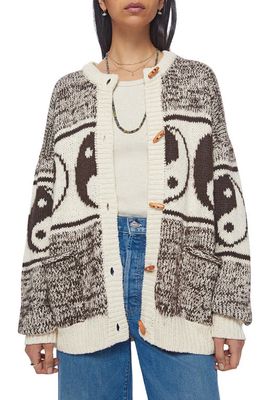 MOTHER The Long Drop Cotton Blend Cardigan in The Good And The Bad