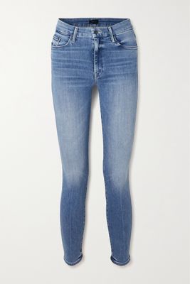Mother - The Looker High-rise Cropped Skinny Jeans - Blue