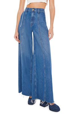 MOTHER The Lunch Line Sneak High Waist Frayed Hem Wide Leg Jeans in Yummy
