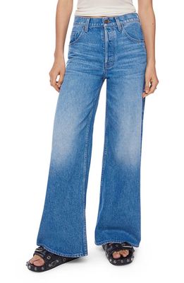MOTHER The Mid Rise Double Dip Nerdy Flare Jeans in Dine N Dash