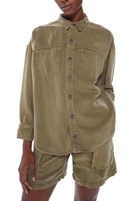MOTHER The Piece of Work Button-UP Shirt in Gco - Gothic Olive