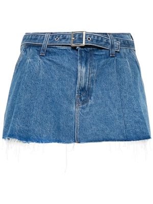 MOTHER The Pleated Nibbler mini skirt - Blue