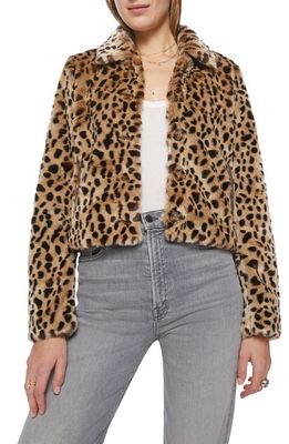 MOTHER The Pony Keg Cheetah Print Faux Fur Jacket in Soft Spot