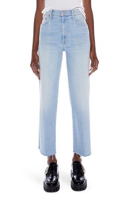 MOTHER The Rambler High Waist Fray Hem Ankle Jeans in Chill Pill