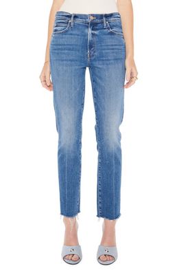 MOTHER The Rascal Frayed Ankle Slim Jeans in Opposites Attract