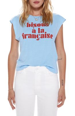MOTHER The Ride Out Cotton Muscle Tee in Bsf - Bisous A La Francaise