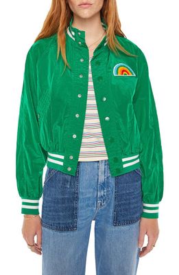 MOTHER The Second Wind Bomber Jacket in Green Machine