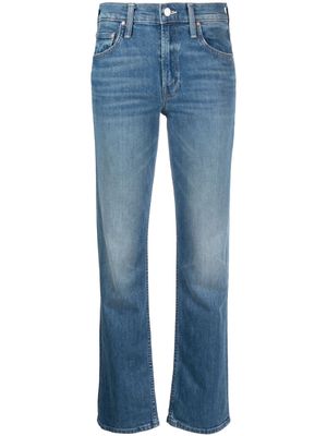 MOTHER The Smarty Pants high-rise straight-leg jeans - Blue