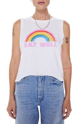 MOTHER The Strong & Silent Type Cotton Graphic Tank in Eat - Eat Well