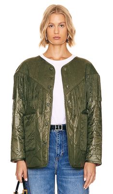 MOTHER The Tip Off Jacket in Olive