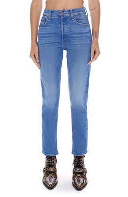 MOTHER The Tomcat High Waist Crop Straight Leg Jeans in Layover