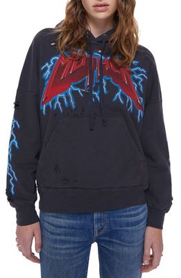 MOTHER The Whip It Cotton Graphic Hoodie in Mmo - Metal Mother