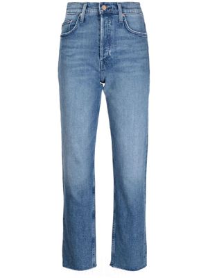 MOTHER Tomcat stonewashed cropped jeans - Blue