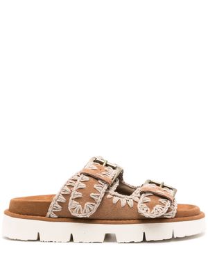 Mou Bio suede sandals - Brown