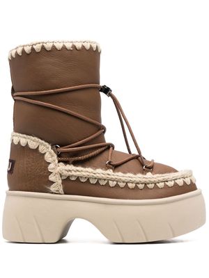 Mou chunky padded snow boots - Brown