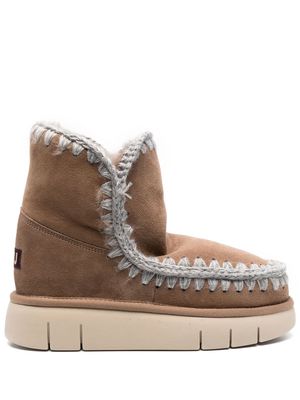 Mou Eskimo 18 overstitch ankle boots - Brown
