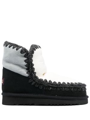 Mou Eskimo colour-block suede boots - White