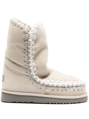 Mou Eskimo contrast-stitching boots - Grey
