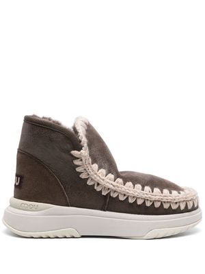 Mou Eskimo leather sneaker boots - Brown