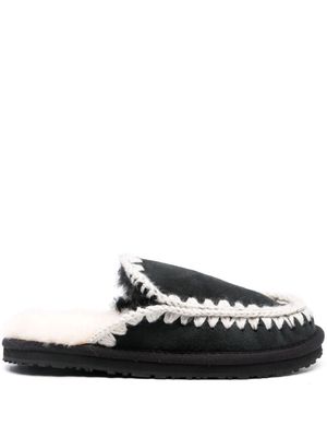 Mou Eskimo suede slippers - Black