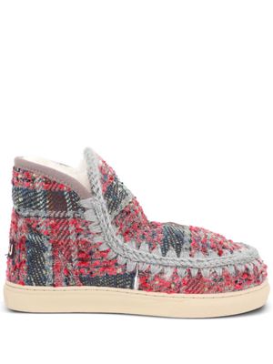 Mou Eskimo whipstitch ankle boots - Red