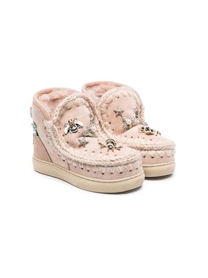 Mou Kids embellished slip-on boots - Pink