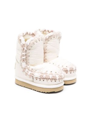 Mou Kids Eskimo leather snow boots - White