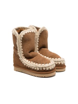 Mou Kids Eskimo suede ankle boots - Brown