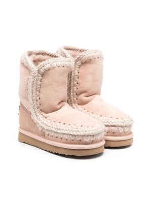 Mou Kids Eskimo suede ankle boots - Pink