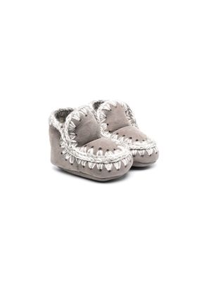Mou Kids shearling-lined boots - Grey
