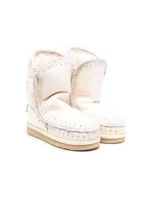 Mou Kids shearling-lined leather boots - White