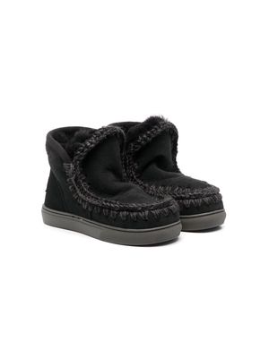 Mou Kids sheepskin ankle boots - Black