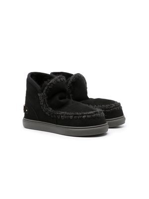 Mou Kids whipstitch-detail ankle boots - Black
