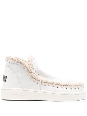 Mou stitched-edge ankle boots - White