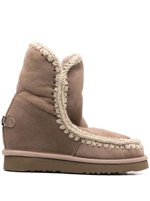 Mou wedge short boots - Brown
