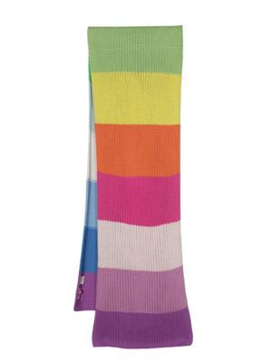 MOULETA colour-block knitted scarf - Blue