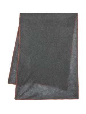 MOULETA contrasting-trim cashmere scarf - Grey