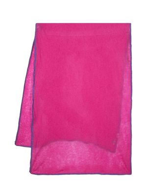 MOULETA contrasting-trim cashmere scarf - Pink