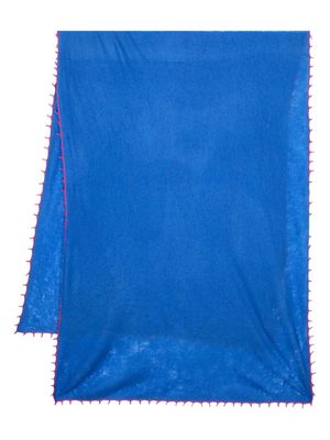 MOULETA rectangle-shape cashmere scarf - Blue