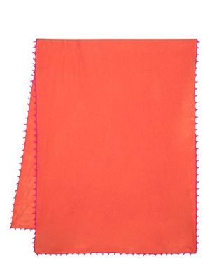 MOULETA rectangle-shape cashmere scarf - Orange