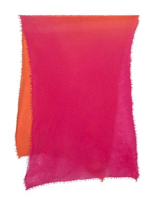 MOULETA tie-dye cashmere scarf - Orange
