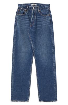 MOUSSY VINTAGE Greensbriar High Waist Wide Straight Leg Jeans in Blue