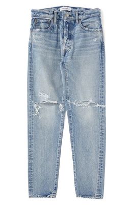 MOUSSY VINTAGE Humphreys Tapered Distressed Rigid Jeans in Blue