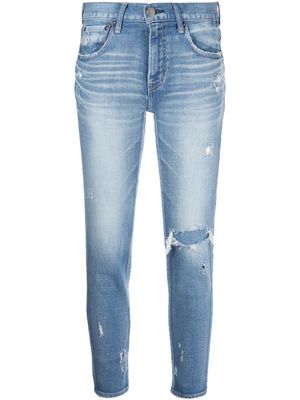 Moussy Vintage Lenwood distressed skinny jeans - Blue