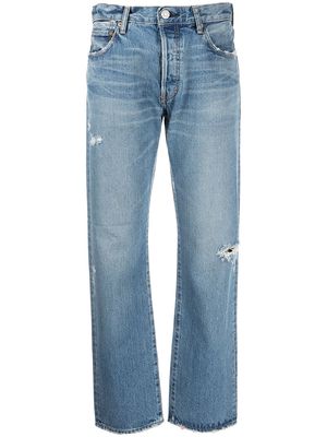 Moussy Vintage Loews high-waist straight-leg jeans - Blue