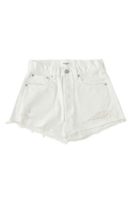 MOUSSY VINTAGE Ransomville Ripped High Waist Cutoff Denim Shorts in White