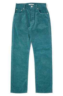 MOUSSY VINTAGE Slater Corduroy Straight Leg Jeans in Turquoise
